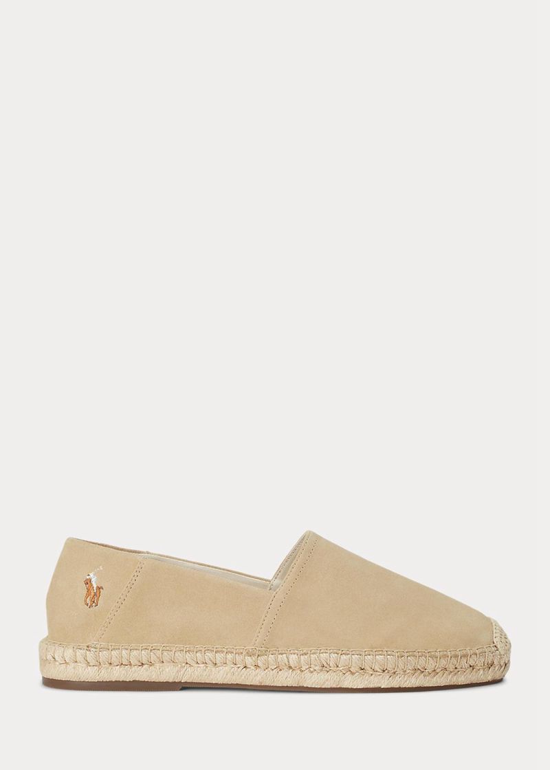 ポロ ラルフ ローレン スリップオン メンズ ベージュ Cevio Suede Espadrille XSWHJ6298